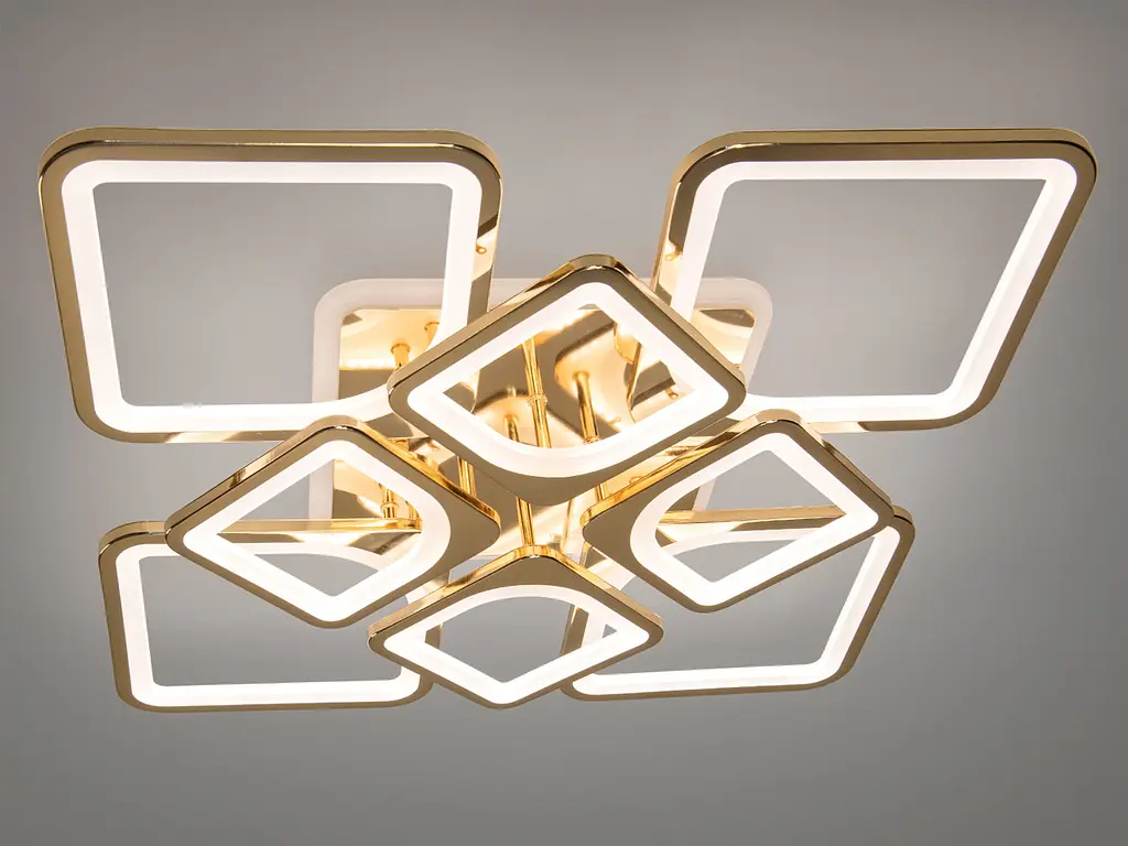Стельовий світильник LED Diasha H8060/4+4G, 155W, 3200K-6500K, золото, сучасний стиль для дому - фото 3