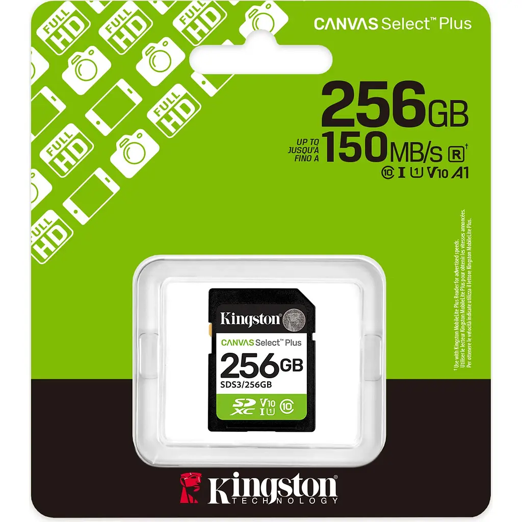 Карта памяти Kingston SDXC Canvas Select Plus 256GB Class 10 UHS-I V10 A1 (SDS3/256GB) [144829] - фото 3
