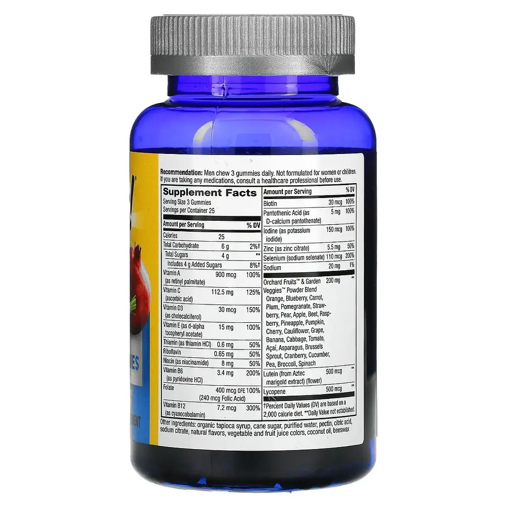 Вітаміни для Чоловіків від 50 років Alive!® Men's 50+ Gummy - 75 жувальних цукерок - фото 2