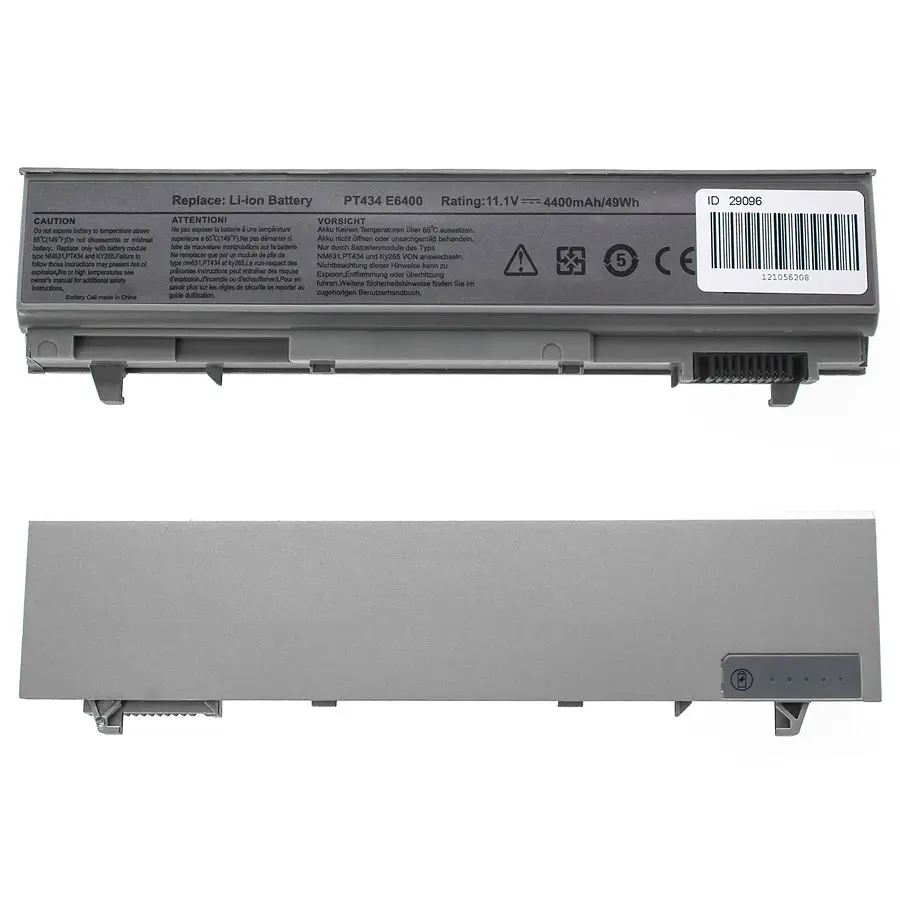 Акумулятор Dell PT434 (Latitude E6400, E6500, E6510, Precision M2400, M4400, M4500, M6400, M6500) 11.1V 4400 mAh Grey - фото 2