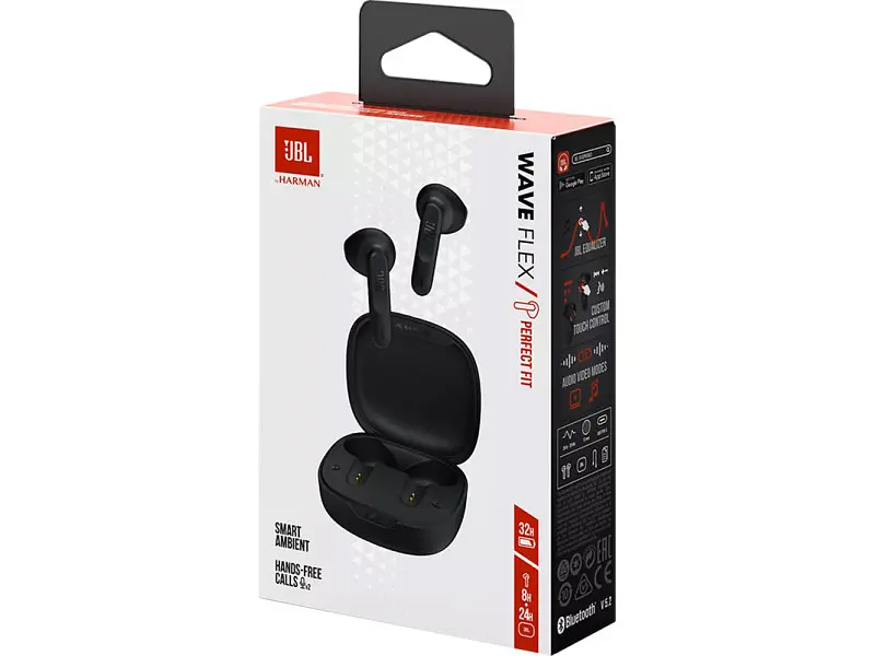 Навушники TWS (повністю бездротові) JBL Wave Flex Black (WFLEXBLK) - фото 11