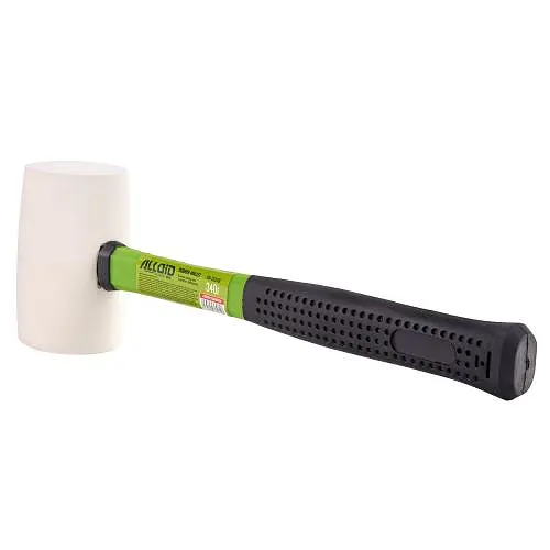 Киянка гумова Alloid 340г біла з ручкою з фібергласу (RM-15340F) - фото 2