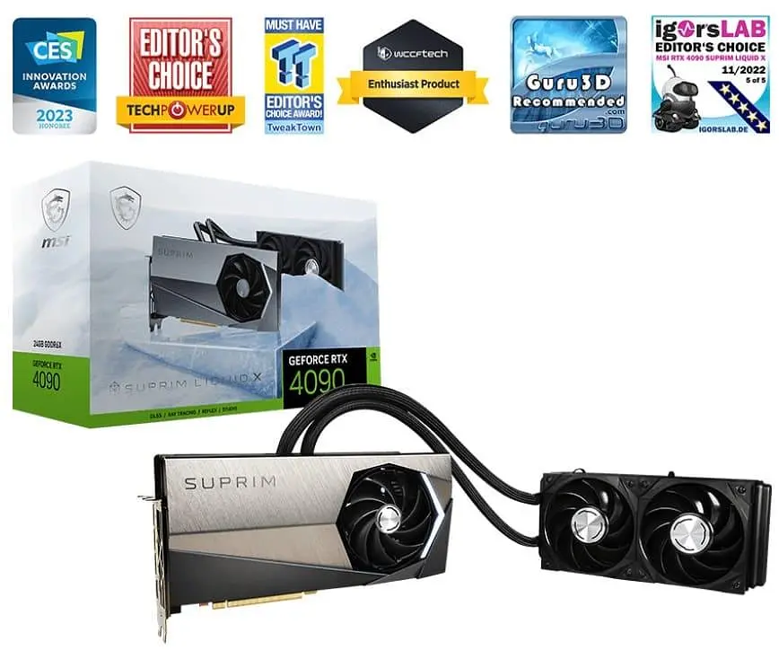 Відеокарта MSI RTX 4090 24GB SUPRIM LIQUID X (RTX 4090 SUPRIM LIQUID X 24G) (GDDR6X, 384 bit, PCI-E v4.0 x16) FR - фото 6