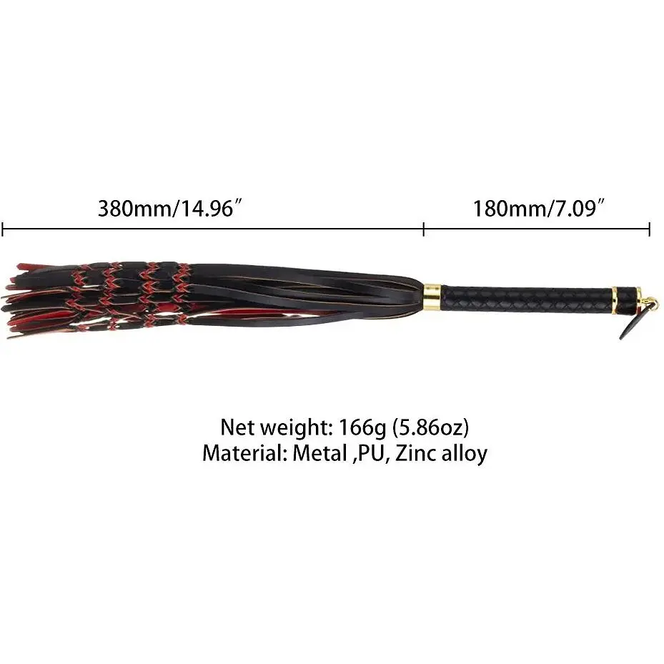 Флогер Lockink Sevanda Red & Black Braided Tail Flogger - фото 6