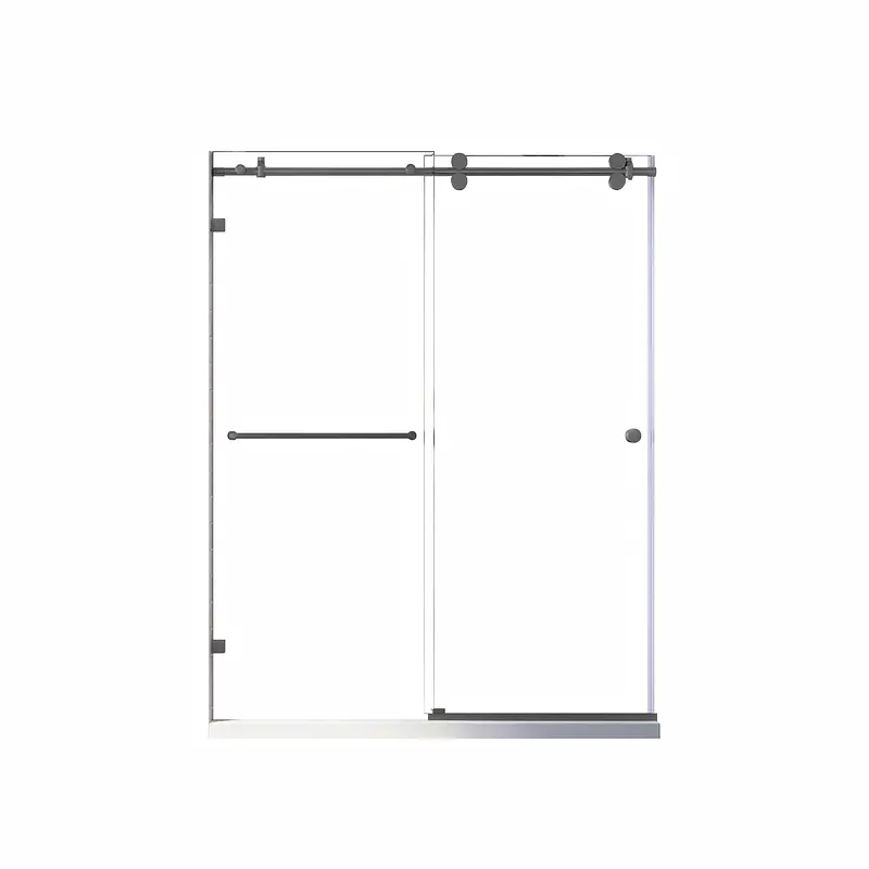 Двері в нішу Koer SR SD06-140x220-TR-07 прозоре скло Easy Clean 8 мм, graphite KR5369, універсальні, прозорий, графіт - фото 10