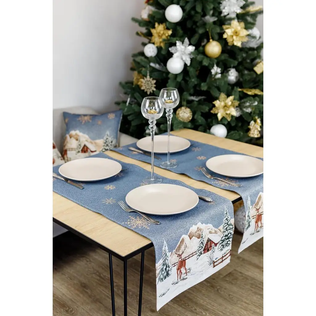 Ранер Прованс Блакитне сяйво гобеленовий 140х40 см блакитний (31373) - фото 4