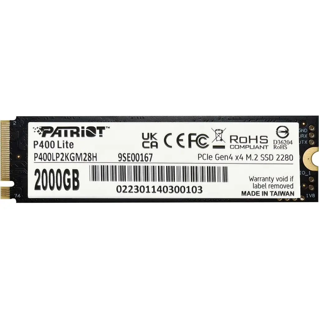 SSD накопичувач Patriot P400 Lite 2TB M.2 NVMe (P400LP2KGM28H) [129552] - фото 5