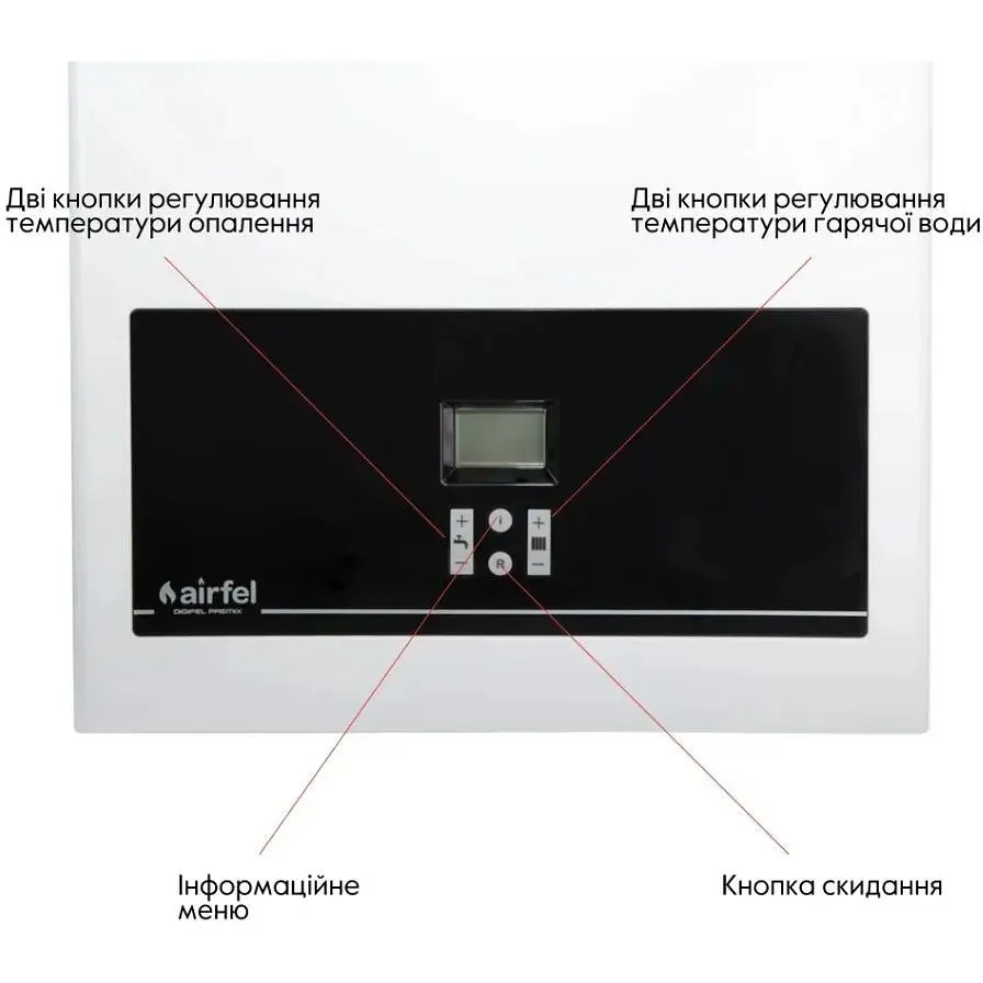 Котел газовый Airfel DigiFEL Premix 30 кВт двухконтурный навесной конденсационный с двумя теплообменниками A2CPX030DARU - фото 8