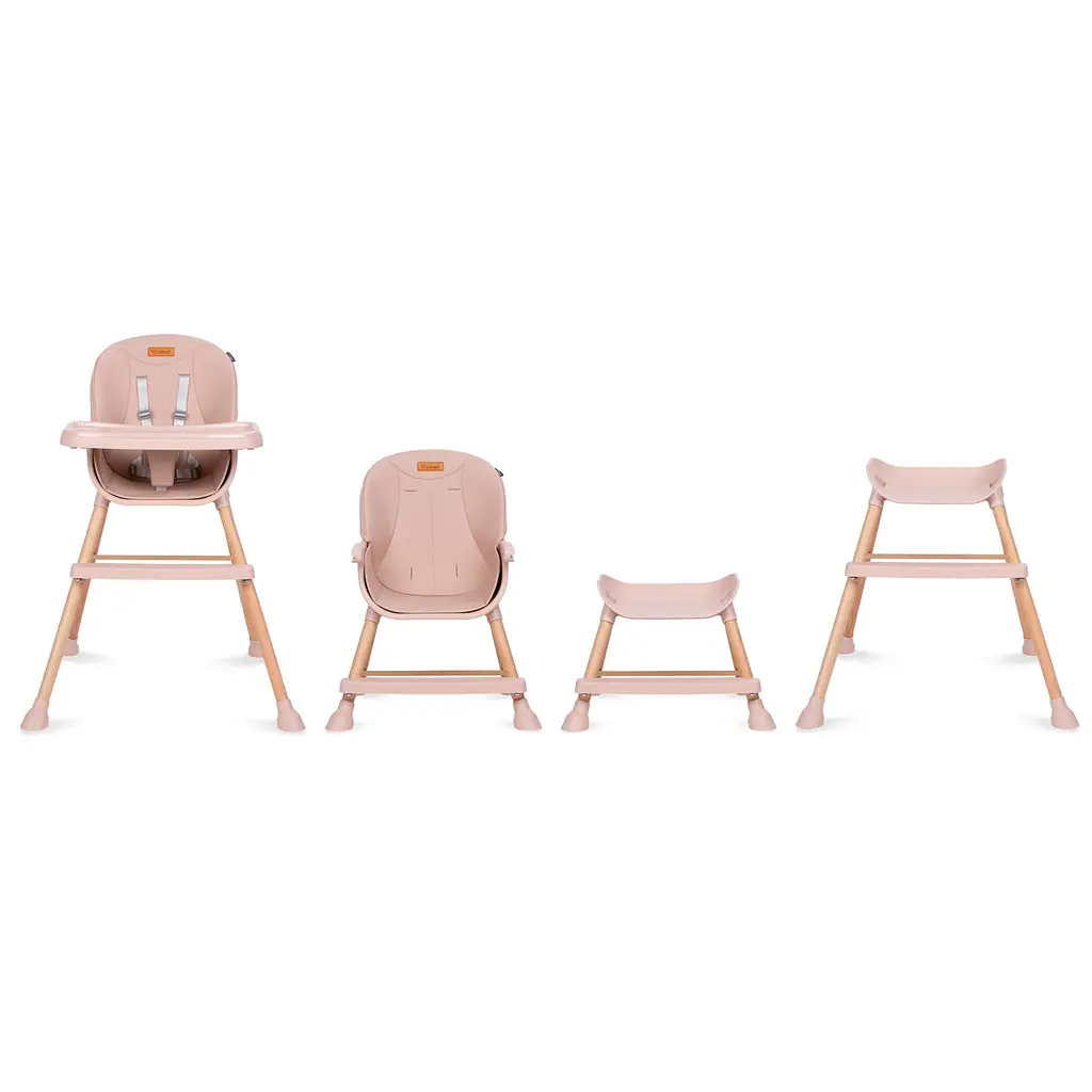 Стульчик для кормления Kidwell Eatan Wood 4 в 1 Pink (5901130090990) - фото 3