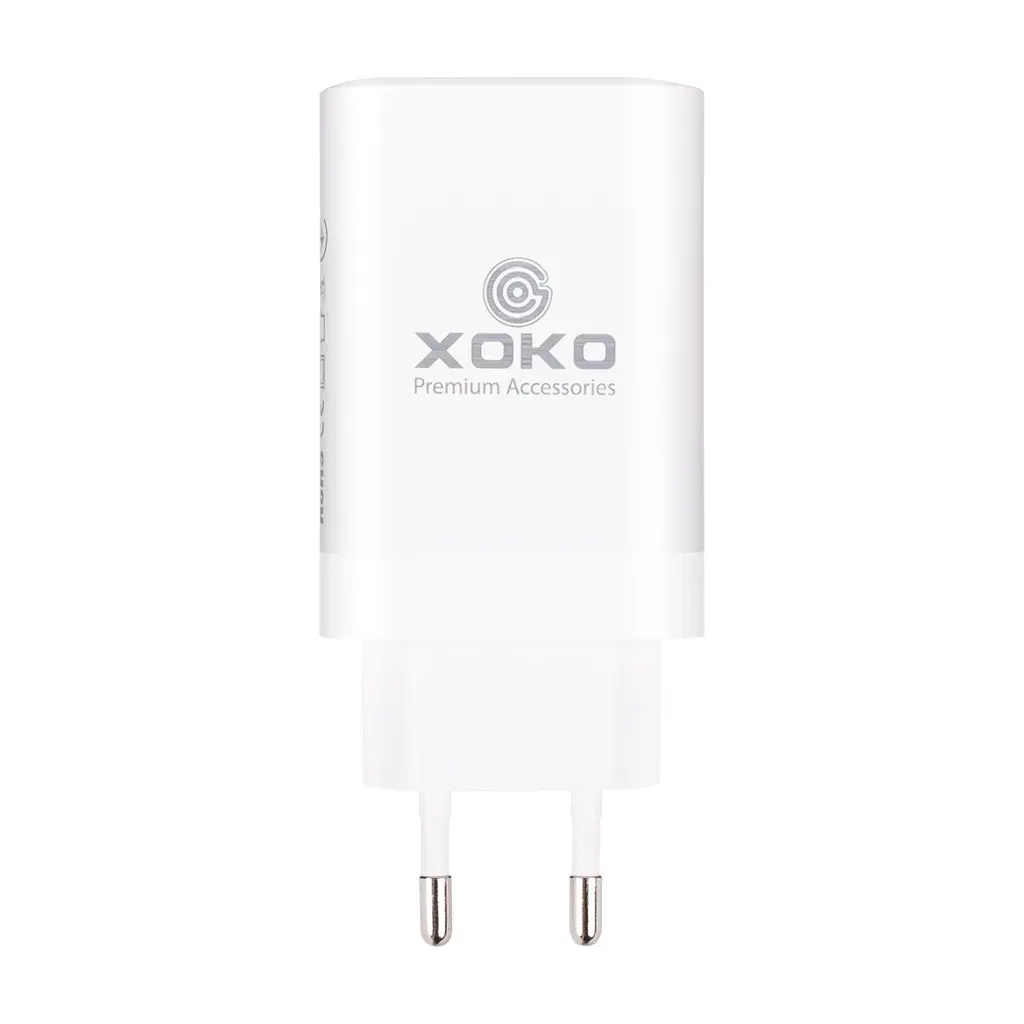 Зарядное устройство для XoKo 2xUSB-C PD65W + 1xUSB QC3.0 GaN white (XK-QC-630) - фото 2