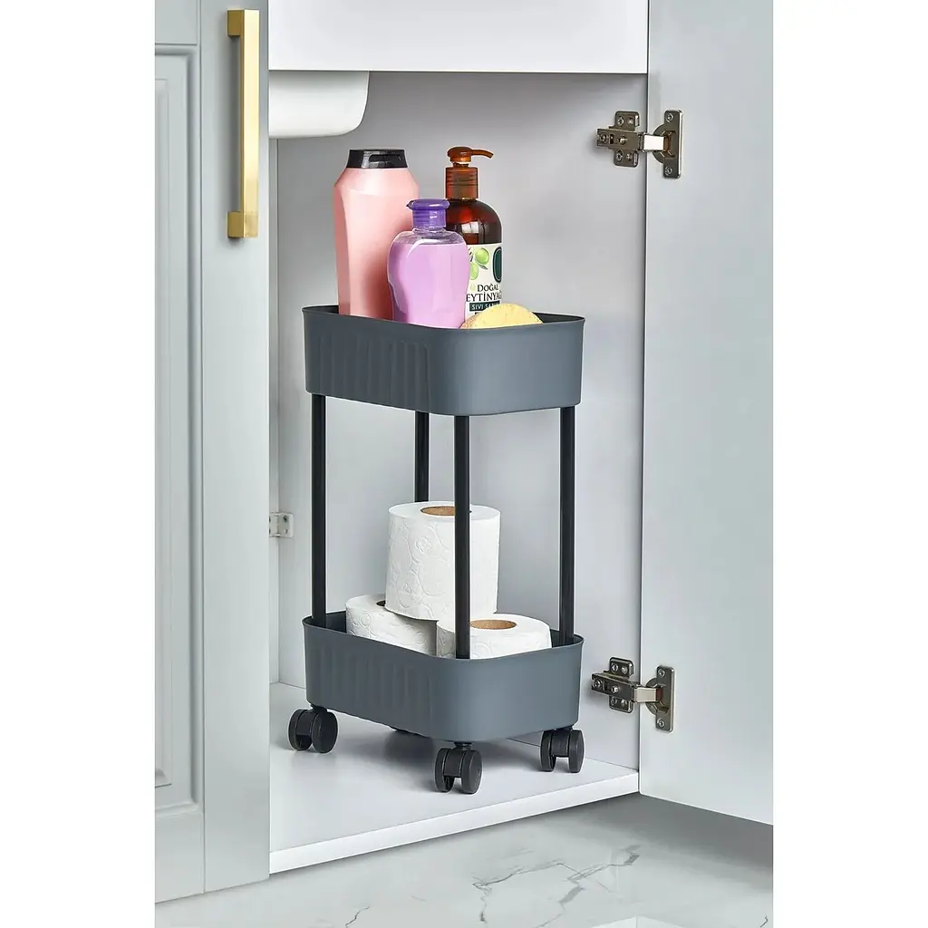 Этажерка Violet House Honeycomb 2-х ярусная серая (6021 Honeycomb 2 пол. GREY 17*27*43 см) - фото 2