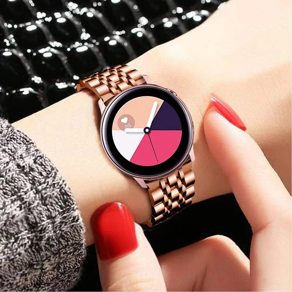 Ремінець сталевий BeWatch 20 мм Link для Samsung Galaxy Watch 42 / Active | GTR42 мм Рожеве золото (1012438) - фото 3