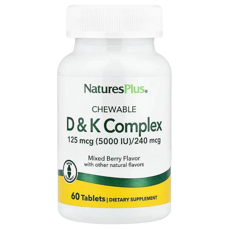 Жувальні вітаміни D&K Chewable D&K Complex, 60 жувальних таблеток Natures Plus vit0004571 - фото 2