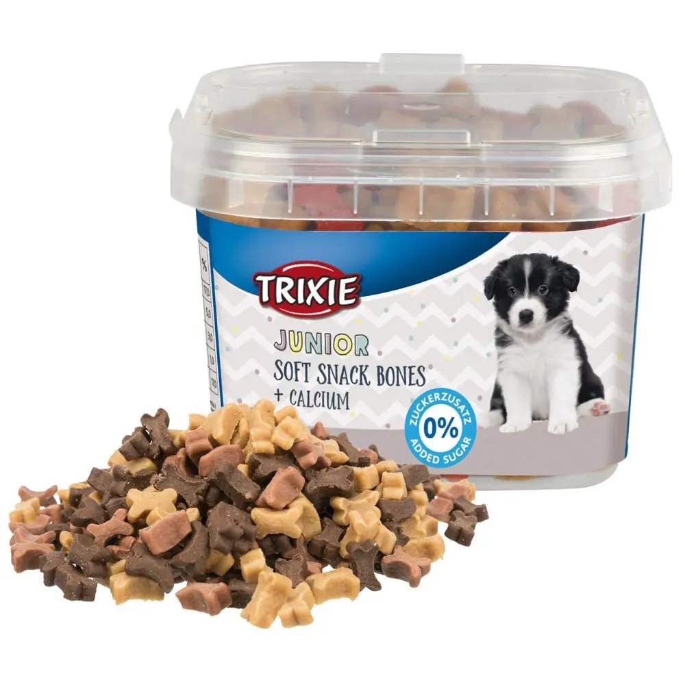 Вітамізовані ласощі для цуценят Trixie Junior Soft Snack Bones з кальцієм, 140 г (курка і ягня) - фото 4