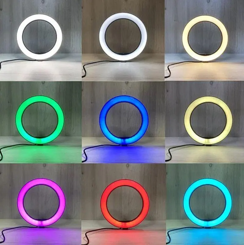 Світлодіодне селфі-кільце з RGB підсвічуванням OPT-TOP Soft Ring Light MJ300 (1756374695) - фото 9