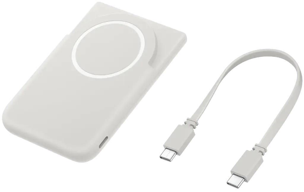 Зарядний пристрій Samsung Magnet Wireless Battery Pack 5000mAh 25W (EB-U2500XJEGWW) White (7252028) - фото 5