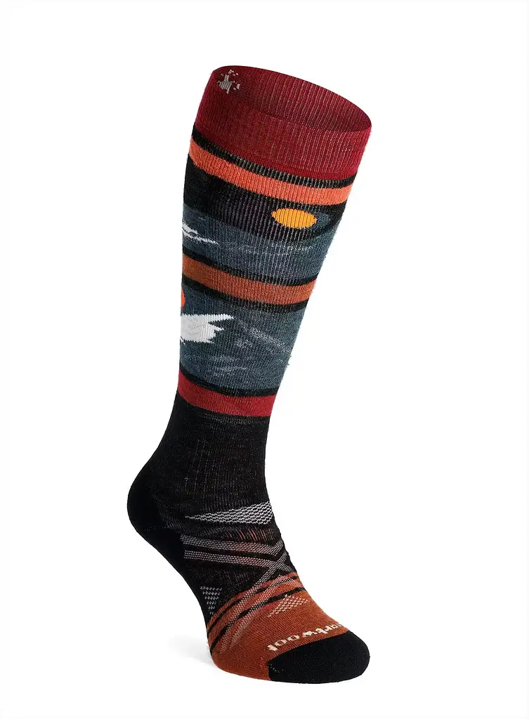 Шкарпетки чоловічі Smartwool Ski Full Cushion Midnight Ski Pattern OTC 46-49 Чорний-Червоний - фото 2