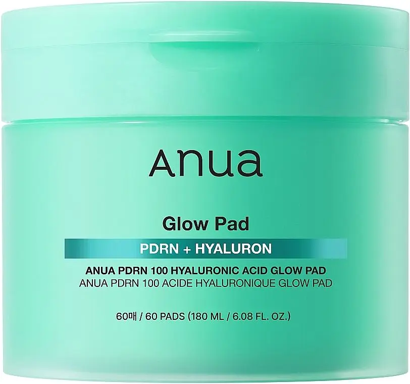 Зволожувальні тонер-педи 60 шт Anua PDRN 100 Hyaluronic Acid Glow Pad