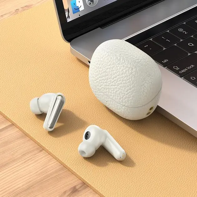 Беспроводные вакуумные наушники Hoco EQ23 Plus Duke Ⅱ, TWS, ANC, ENC, BT5.4, headset, 40mAh, 400mAh, 6-7h, Milky White - фото 4