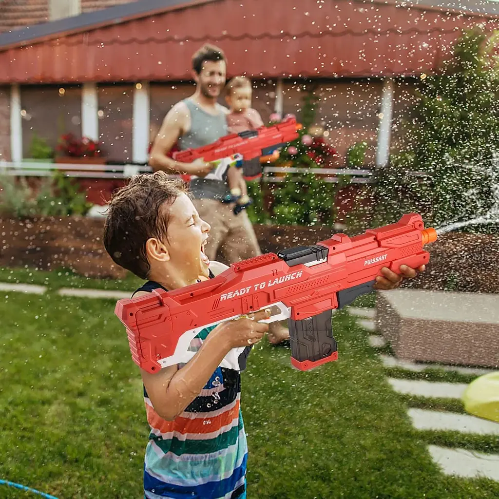 Водяний пістолет дитячий Combat Water Gun з автоматичним набором води для літніх ігор - фото 6
