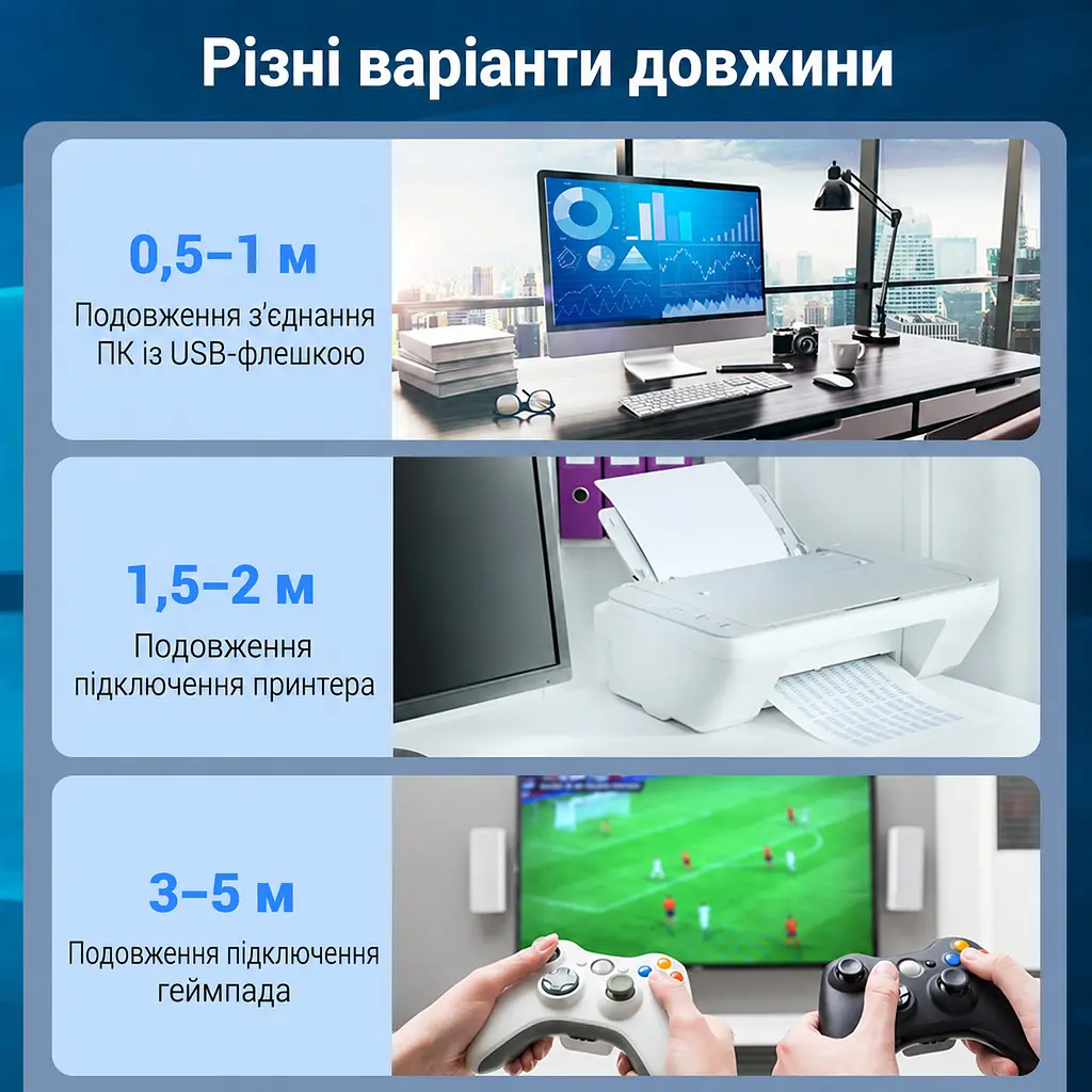 Кабель-подовжувач Vention CBHBF USB 3.0 Type-A 1 м чорний (CBHBF) - фото 15