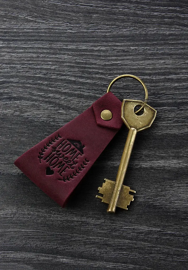 Шкіряний брелок Home sweet home - фото 3