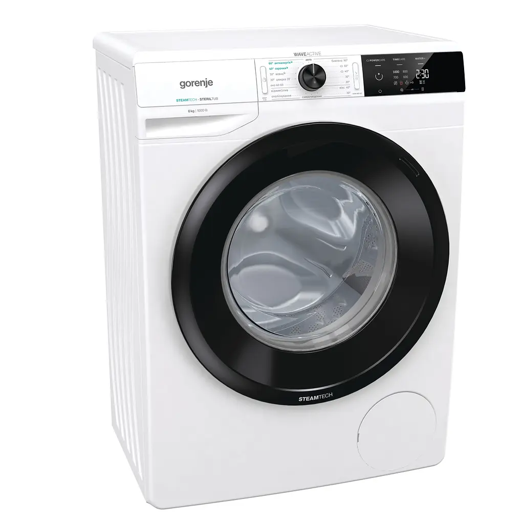 Стиральная машина Gorenje с фронтальной загрузкой WE60SDS, 6кг, 1200, A+++, Пар, глубина 51.5см, Дисплей, Белый (WE60SDS) - фото 3