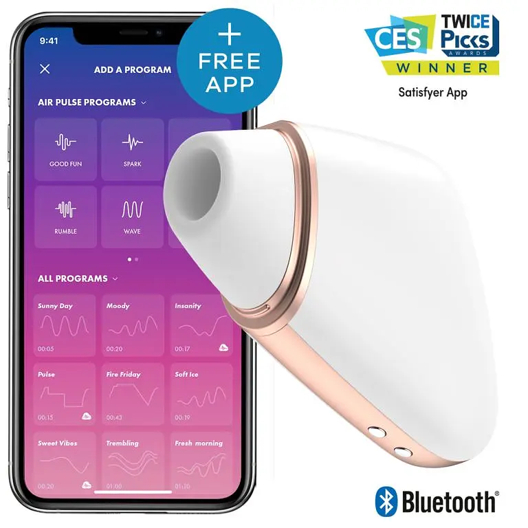 Вакуумний кліторальний вібратор Satisfyer Love Triangle White (App) - фото 9