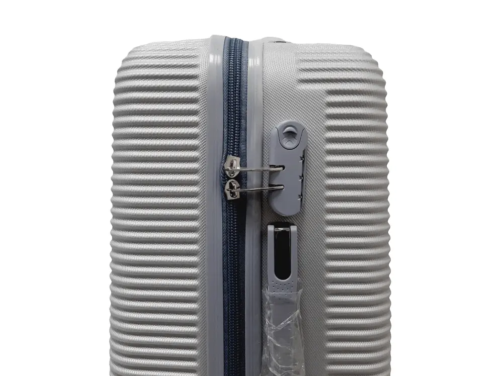 Валіза маленька S ABS-пластик Milano bag 004 56,5×39×24см 40л Срібна - фото 5