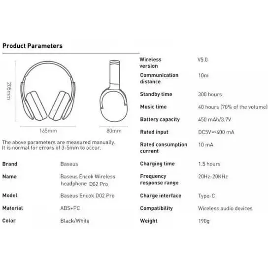 Бездротові навушники Baseus Encok Wireless Headphone D02 Pro повнорозмірні рожеві NGTD010304 - фото 9