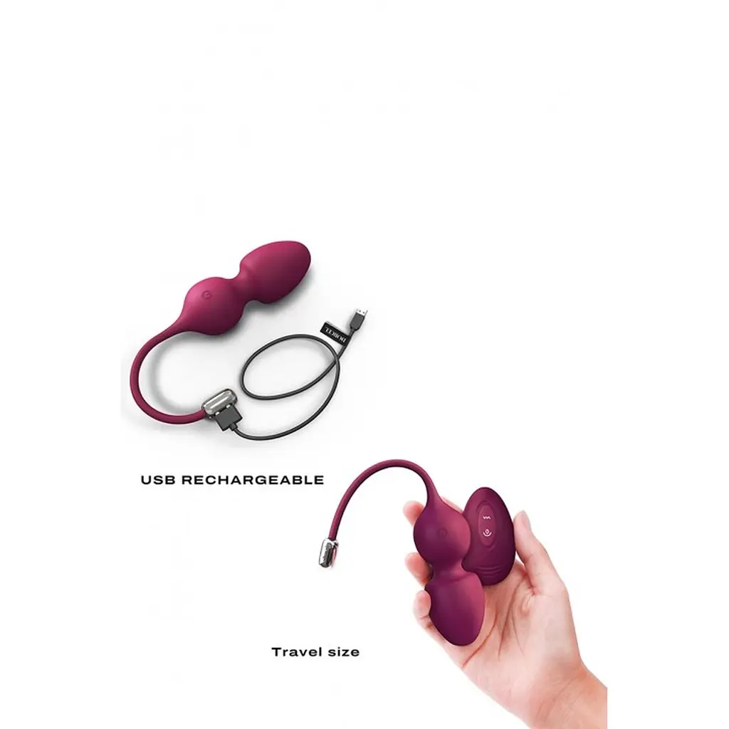 Вагинальные шарики Dorcel Love Balls, 22 см, сливовый - фото 5