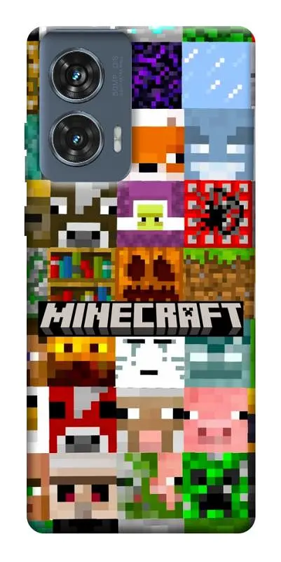 TPU чохол Demsky Minecraft collage для Motorola Edge 50 Fusion