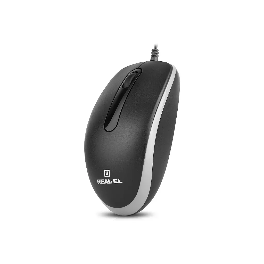 Мишка REAL-EL RM-215 USB Black/Gray (EL123200037) - фото 9