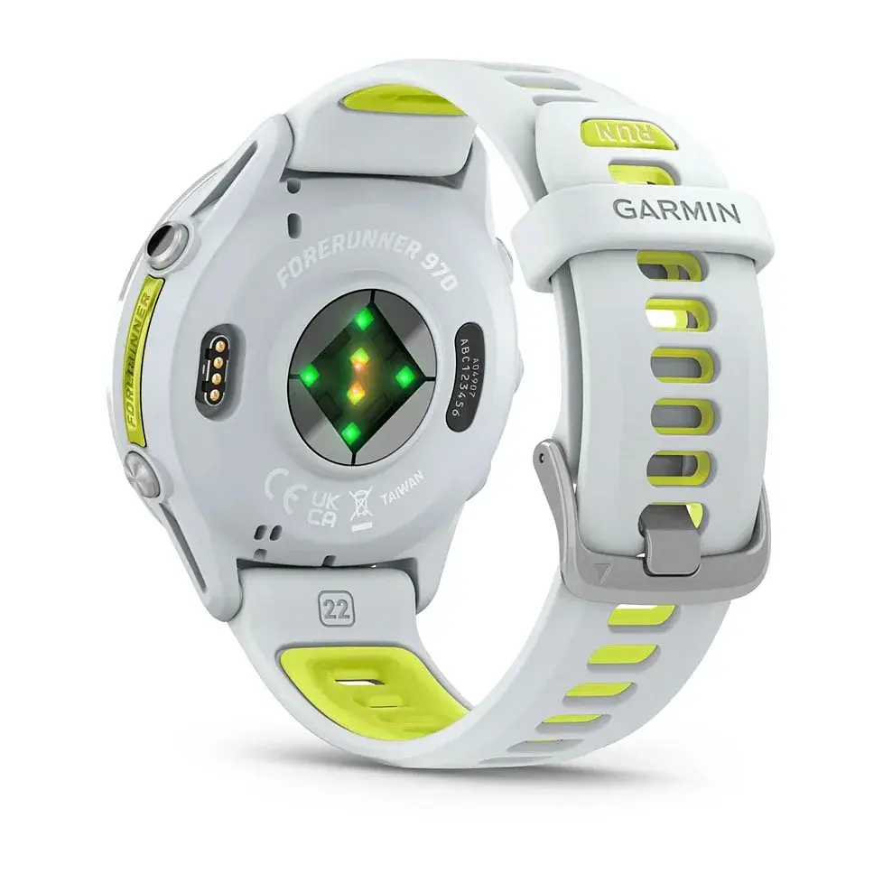 Смарт-годинник Garmin Forerunner 970, Whitestone/Amp Yellow, GPS (010-02969-11) - фото 3