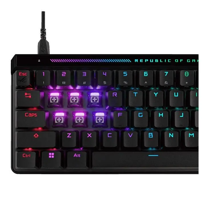 Клавіатура Asus ROG Falchion Ace 68key HFX Magnetic Switches Black (90MP03VE-BKMA00) - фото 5