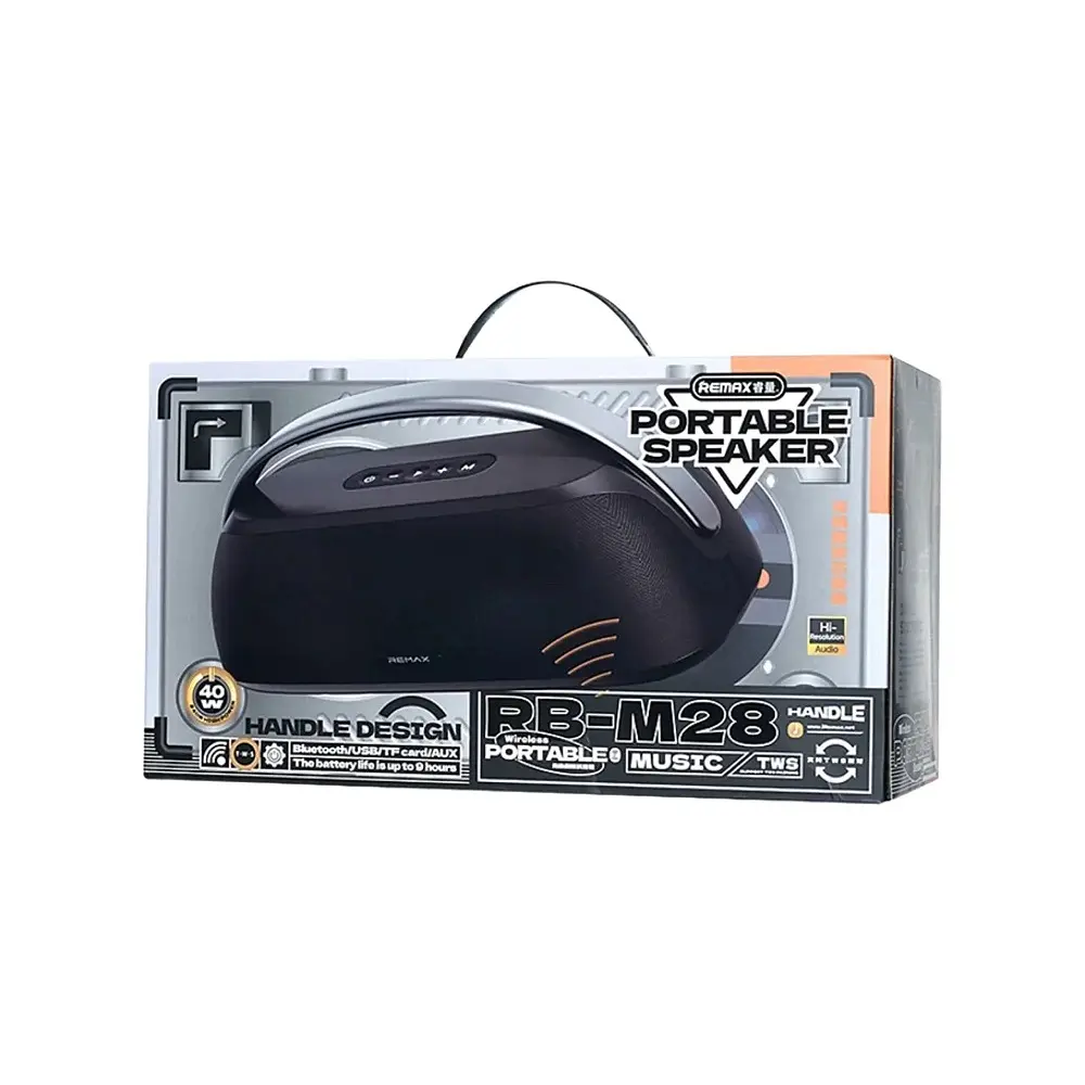 Портативна колонка REMAX RB-M28, 40W, Black - фото 3