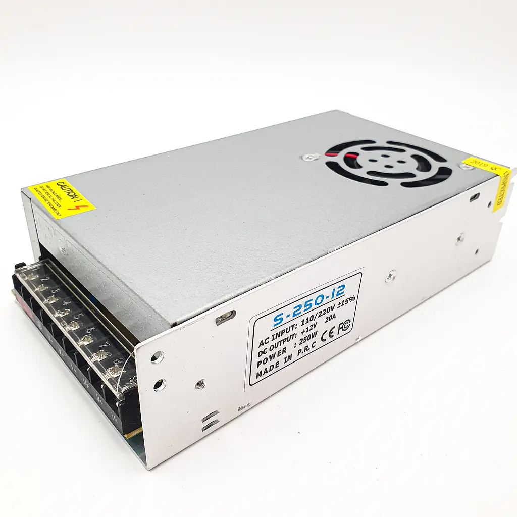 Блок живлення перфорований трансформатор адаптер 12В 250Вт 12V 20A 110v/220v Power Supply 250W метал - фото 4