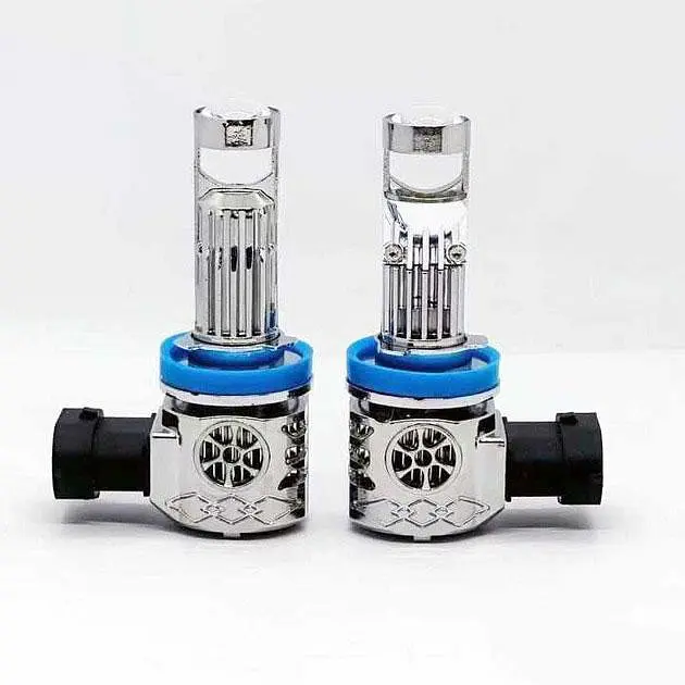 Автомобильные led лампы с линзой H11, светодиодные лампочки в фары - н 11 лед лампы - фото 6