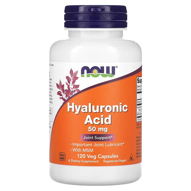 Гіалуронова Кислота з МСМ Hyaluronic Acid 50 мг - 120 вег. капсул