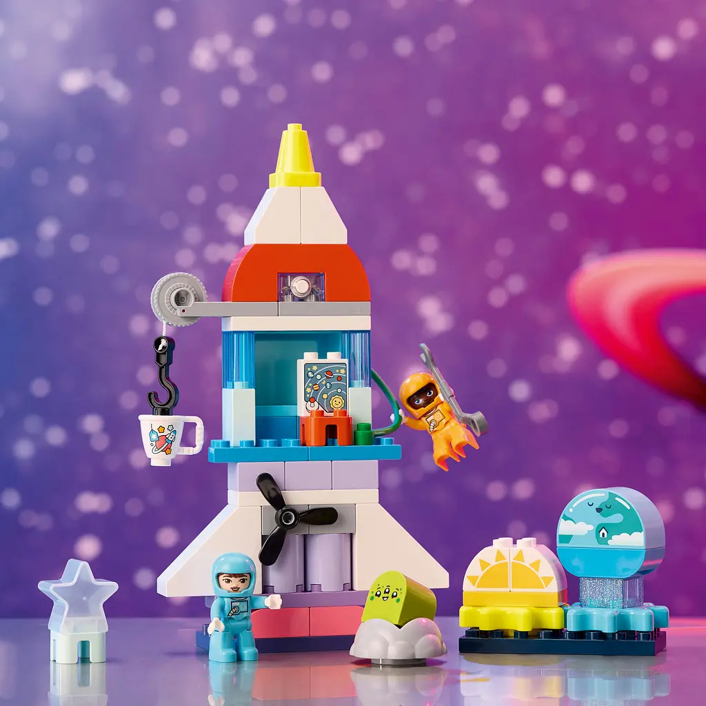 Конструктор LEGO DUPLO Пригоди на космічному шатлі 3-в-1 58 деталей (10422) - фото 3