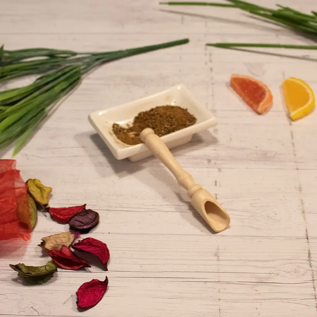 Ложка совок дерев'яний для цукру, спецій та сипучих продуктів 11 см, Woodly Бежевий 86105 - фото 4