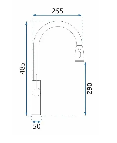 Смеситель для кухни с вытяжным изливом Rea Nest chrome (REA-B2056) хром - фото 5