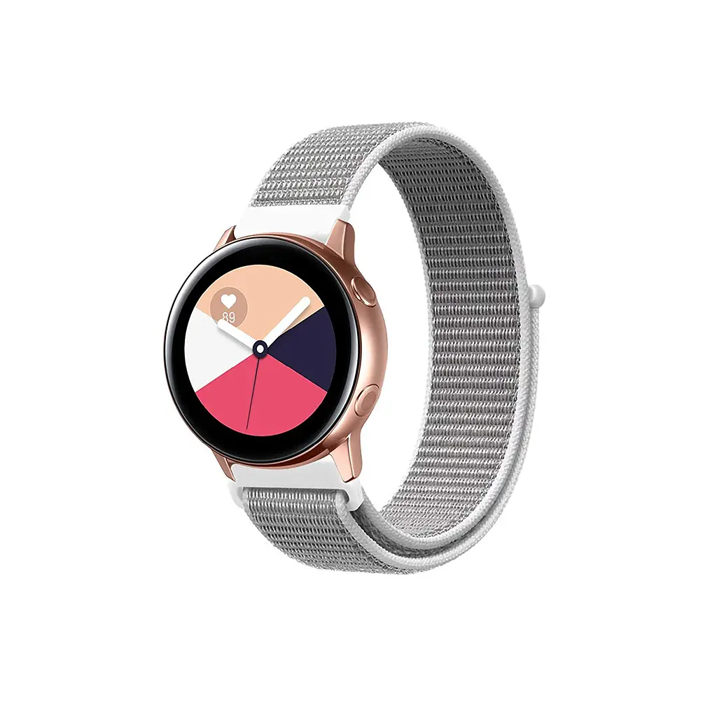 Ремінець BeWatch нейлоновий липучка для Samsung Galaxy Watch Active Білий (1011311) - фото 2