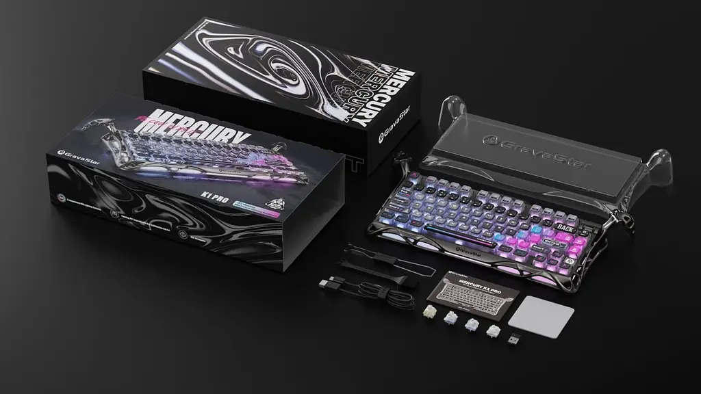 Клавіатура GravaStar Mercury K1 Pro TKL Black Cyberpunk Special Edition (GSK1PRO_CBLK) - фото 11