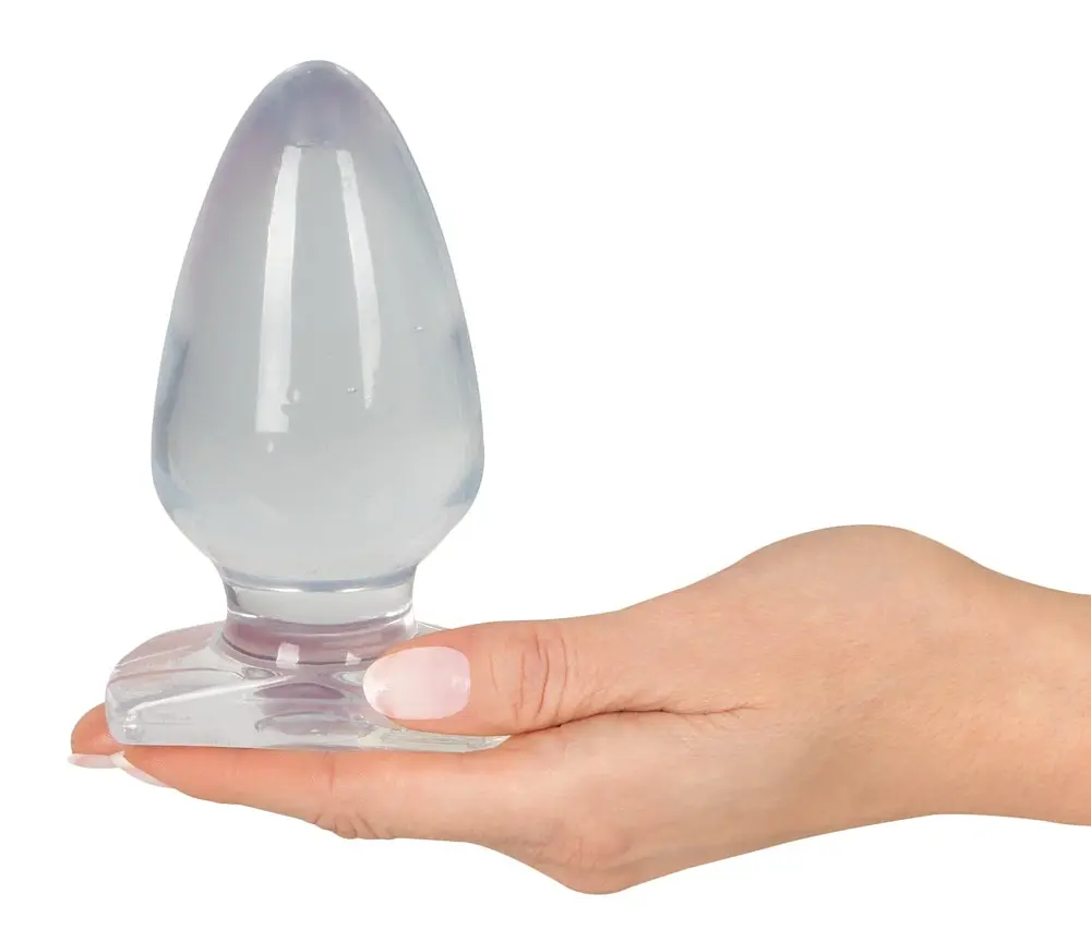 Анальна пробка Crystal Clear Big Plug 13 см (прозорий) - фото 7