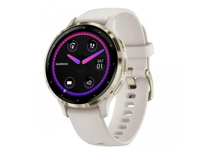 Смарт-годинник Garmin Venu 3S Soft Gold S. Steel Bezel with Ivory Case and S. Band (010-02785-04)