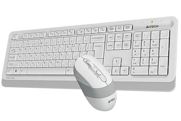 Комплект беспроводной A4tech Fstyler FG1010, White+Grey, клавиатура+мышь - фото 2