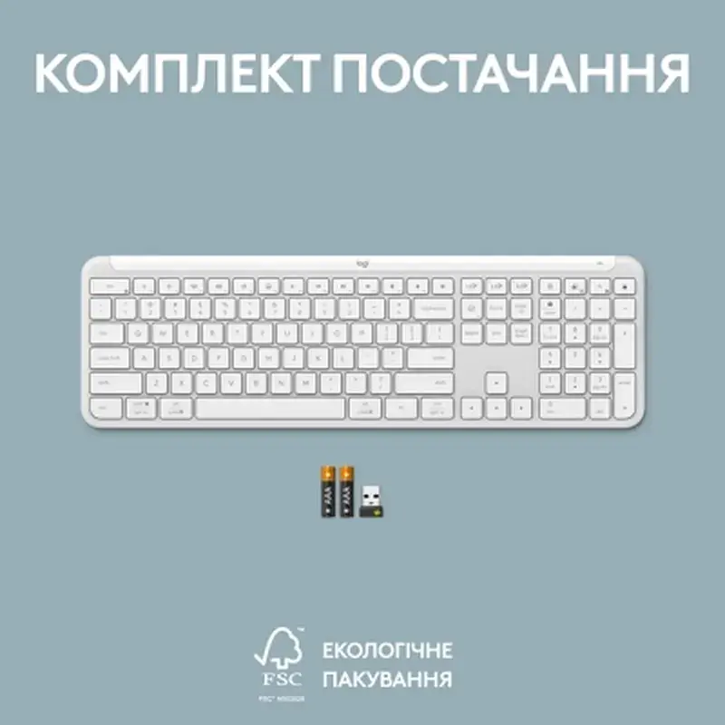 Клавіатура Logitech K950 Bluetooth/Wireless UA Off-White (920-012466) - фото 11