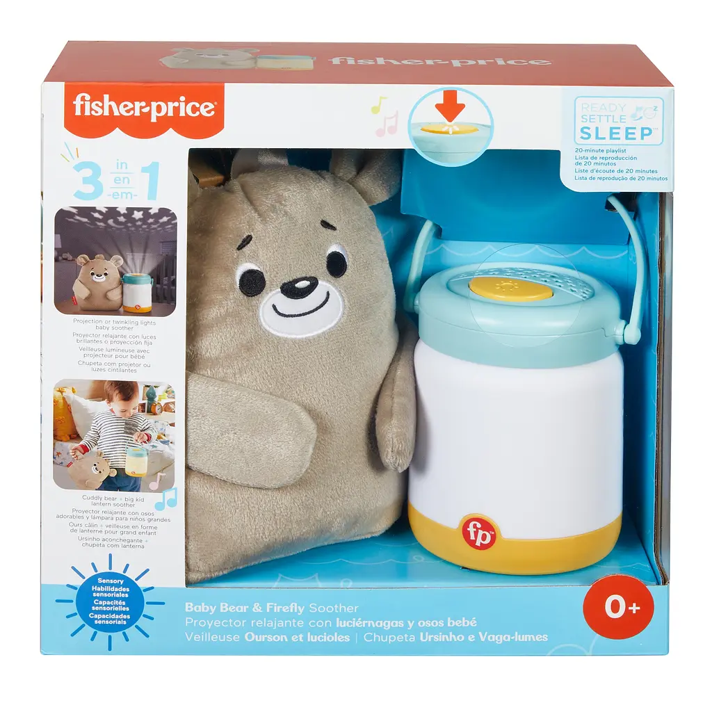 Музыкальный ночник 3 в 1 Fisher-Price Медвежонок с фонариком (GRR00) - фото 4