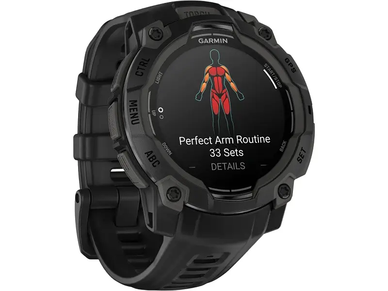 Смарт-годинник Garmin Instinct 3 45mm AMOLED Black with Black Band (010-02936-00) - фото 3